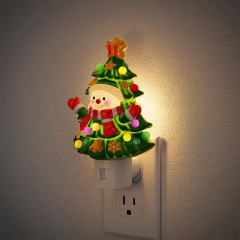 Veilleuse Arbre De Noël - 3000 K - Plug And Play Avec Prise Rotative 360° - Résine - Multicolore - 1 Pièce (1/5)
