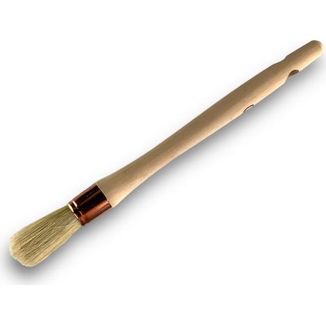 Pinceau de Pouce Brosse ronde Soie Blanche Diamètres variés - Quantité x 1 - Soie n° 0 - Ø 18 mm (1/5)