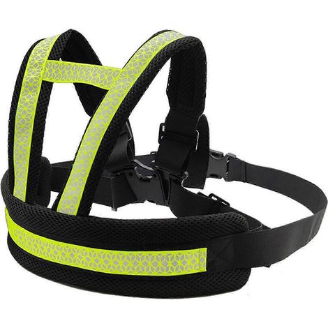 Harnais de sécurité enfant (vert) pour moto, vélo, ceinture de sécurité réglable et respirante avec bande réfléchissante pour la sécurité des enfants (sangle de selle). (1/5)