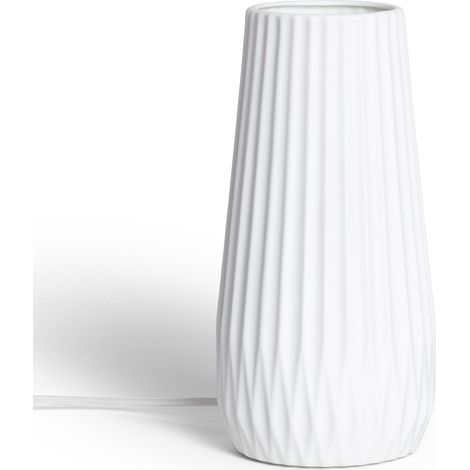 Lámpara de Mesa de Cerámica Teide Blanco