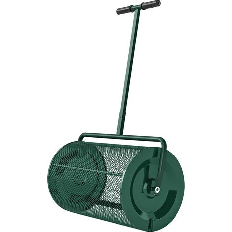 Outsunny Rullo per Prato da 75L con Manico Regolabile a T in Metallo Verde (1/5)