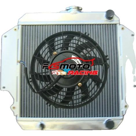 Radiador de aluminio, tamaño del núcleo 350 mm x 386 mm x 34 mm, capacidad de refrigeración un 30 % mayor, compatible con SUZUKI SIERRA 2Dr SPFTOP, transmisión manual, depósitos soldados con TIG. (1/5)
