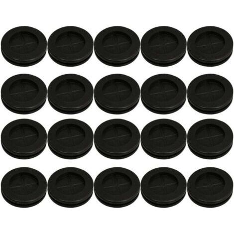 PA 20 Pièces Oeillets En Caoutchouc 30mm Double Face Fermé Rond Pour Joints Étanches (1/3)