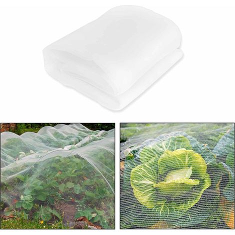 Filet Anti-Insectes 3 × 10 m à Maille Fine, Filet de Protection pour Potager, Jardin et Fraisiers, Protection des Légumes et Fruits (1/5)
