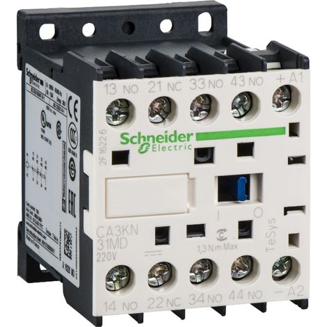 Contattore ausiliario con bobina 3NO+1NC 220V DC CA3KN31MD