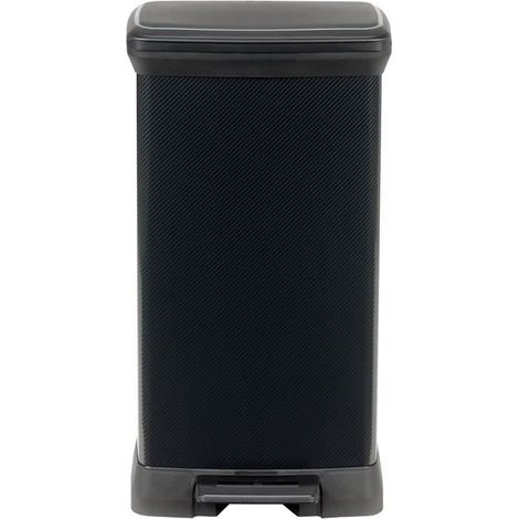Curver Decobin rechteckiger Abfallbehälter 50 L Schwarz Carbon (1/5)