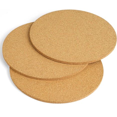 Lot de 3 Dessous de Plat en liège–Φ18, Protecteurs de Vaisselle, Protege Poele Protection Poele et Casserole, Séparateurs D'assiettes en Feutre pour Protéger Vos Ustensiles de Cuisine (1/5)