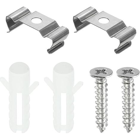 Fluorescent Suspension Console Clips Tube Light Fixture Clips with Inground Screws Tubes for LED Bulbs Ceiling Lamp Set of 15 (1/4)