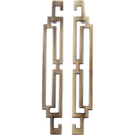 Lot de 2 poignées (179 mm, bronze) pour meubles de cuisine rétro, commode, tiroir, armoire, placard, porte. (1/5)