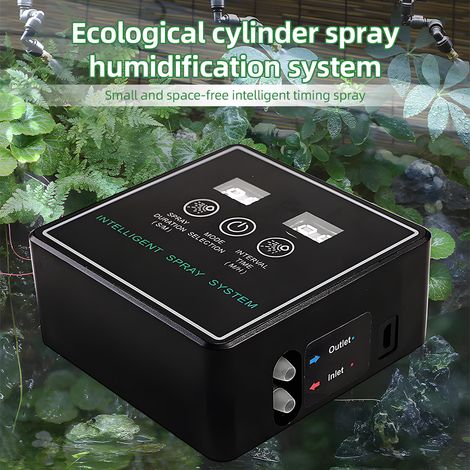 Brumisateur intelligent pour reptiles avec écran tactile, minuterie, faible niveau sonore et buses de brumisation réglables à 360° pour terrariums, amphibiens, lézards, serpents, grenouilles et plante