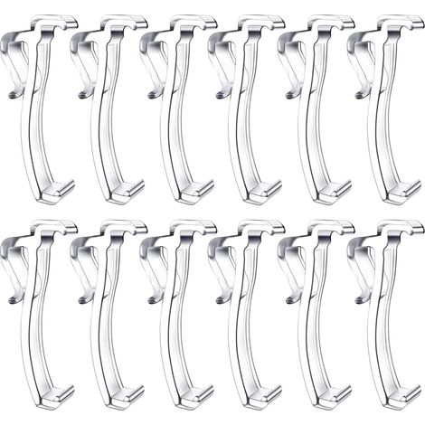 Juego de 12 clips para cortinas de autocaravana – sujetadores de ventanas, montaje seguro, para uso exterior, dormitorio, baño
