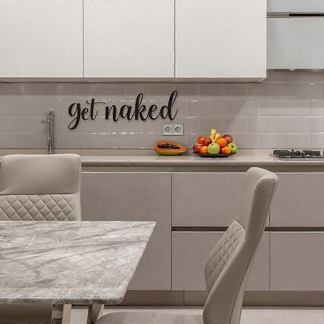 Décoration murale pour salle de bain : lettres métalliques noires pour la maison (1/4)