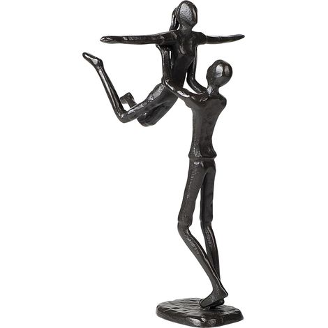 Statue de couple en métal, sculpture romantique danse, décoration intérieure pour table, bureau, chambre, Noël, mariage, vitrine (1/5)