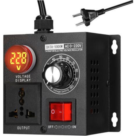 AC 220V 5000W Régulateur de Tension réglable Contrôleur de Vitesse du Moteur Contrôleur de contrôle du Ventilateur