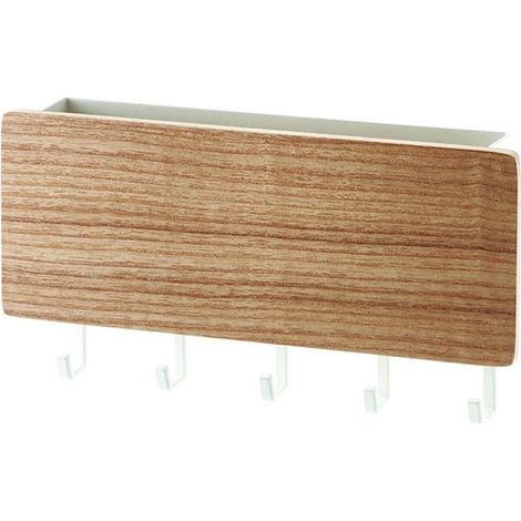 Solidchoice,Montaggio a parete,Organizer decorativo,Colore legno noce,Portaoggetti in legno,Adatto per la parete (1/5)
