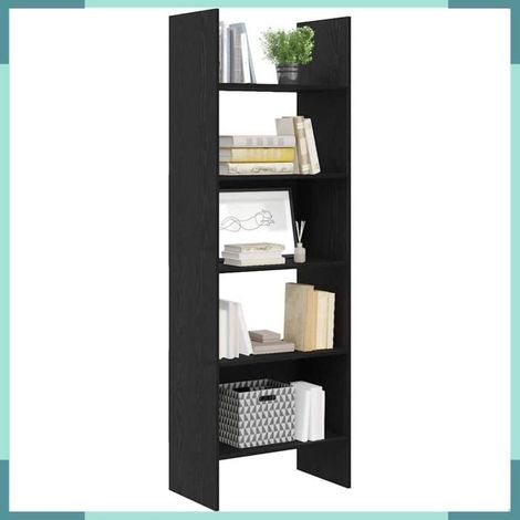 875023 Bibliothèque Chêne noir 60 x 35 x 180 cm Bois d'ingénierie (1/5)