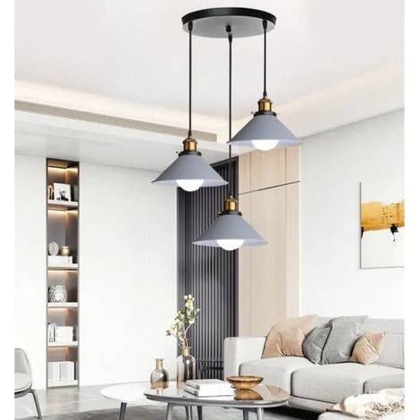 Lampe Suspension Vintage,Lustre Plafonnier Industrielle Moderne Style Edison pour Salon Chambre (1/4)