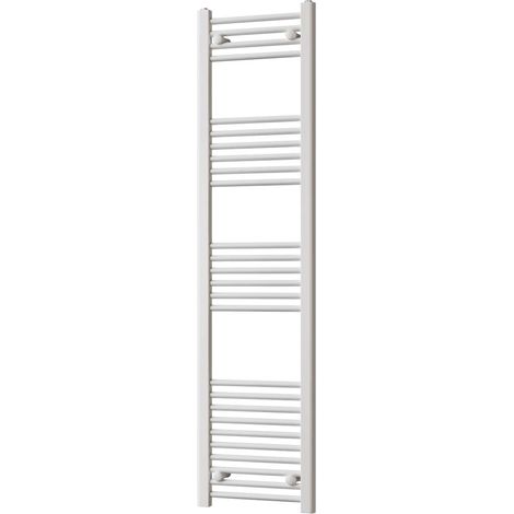 Zennor - White Heated Towel Rail - H1600mm x W400mm - Straight (1/3)