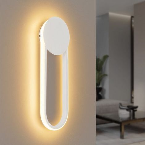 ZMH Applique LED intérieure - Lampe d'escalier 12W 41cm Blanc Lampe de couloir Design moderne 3000K Blanc chaud Éclairage mural minimaliste Pour chambre à coucher salon couloir escalier cuisine (1/5)