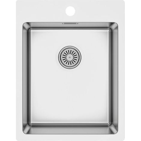 Lavello cucina incasso in acciaio una vasca 39x50.5x20H cm - SA349 Samet (1/4)