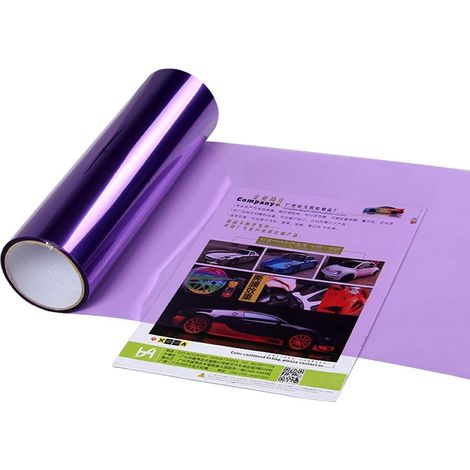 1x Film vinyle, Teinte violet, Phare feu antibrouillard, Auto-adhésif, Voiture vélo ordinateur (1/2)