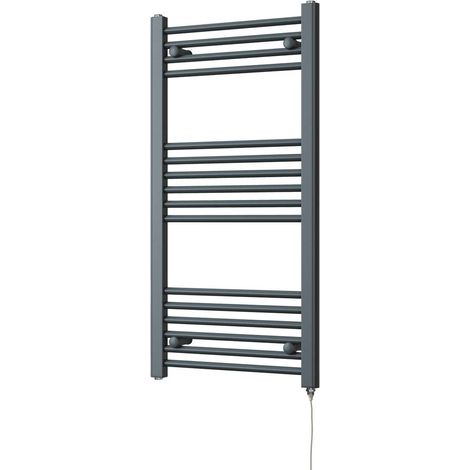 Zennor - Anthracite Electric Towel Rail H1000mm x W500mm Straight 400w Standard (1/3)