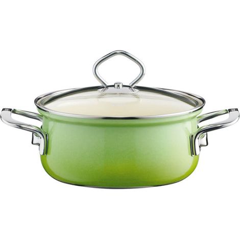 Cacerola Riess con tapa de cristal Ø16cm 1 litro Nouvelle Smaragd Inducción (1/2)