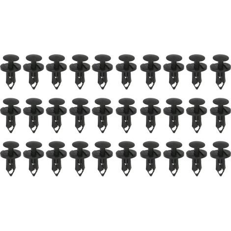 Lot de 30 attaches de pare-chocs en nylon pour pare-chocs et rivets universels de 8 mm pour remplacement de clips de pare-chocs et de garde-boue (1/5)