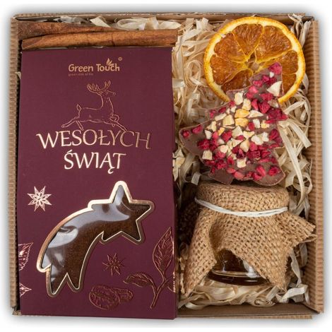 Geschenkset zum Nikolaustag mit Kaffee, Honig und Pralinenschachtel zu Weihnachten (1/5)