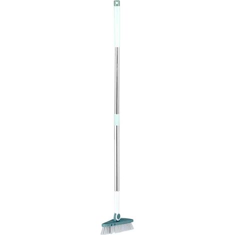 Brosse de piscine en acier inoxydable avec manche, idéale pour le nettoyage des piscines hors sol, notamment dans les coins et les recoins. Manche long, pivotant et amovible. (1/5)