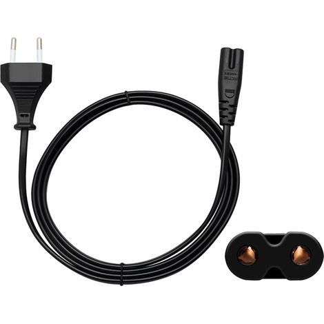 Netzkabel für Radio (2Pin) 1,5 m in Schwarz (1/2)