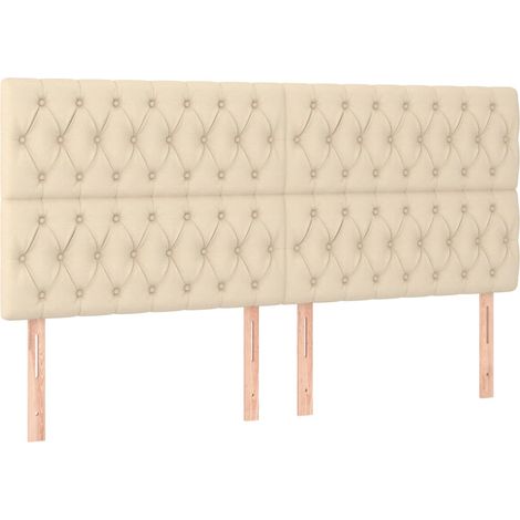 Maison Exclusive - Testiera Crema 200x7x118/128 cm Tessuto