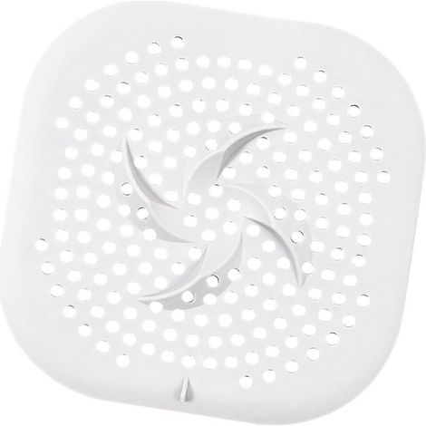 Cache-bonde à ventouses pour douche et lavabo, gris (1/5)