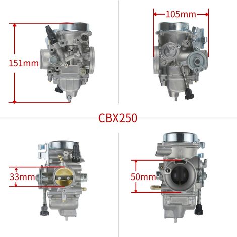16100-KPE-931 carburetor, compatible with CBX250, XR250 and Twister motorcycles from 2001 to 2003. (1/4)
