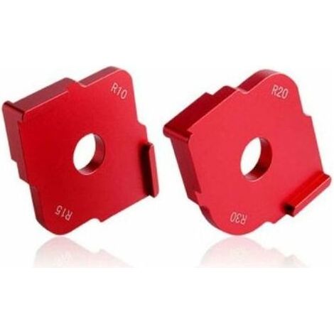 Lot de 2 gabarits d'angle en alliage d'aluminium pour bois R10 R15 R20 R30, outils de menuiserie ronds (1/5)