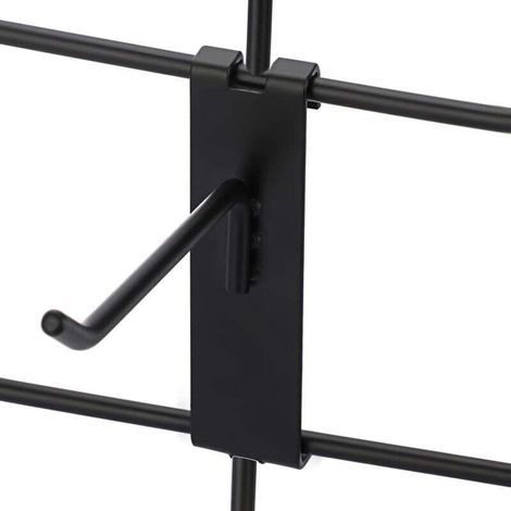 Packung mit 15 Metallhaken (10 cm) für Drahtgitterwände, gezahnte Haken für den gewerblichen Einsatz in Geschäften, Garagen, Ausstellungen und Werkstätten – Crezuo (1/4)