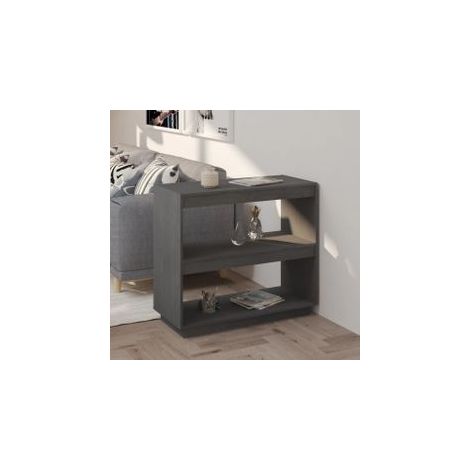 Bibliothèque Gris 80x35x71 Bois de pin massif (1/5)