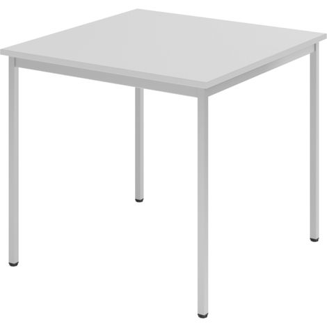 bümö Kantinentisch Serie-V Quadrat: 80x80 cm     Grau/Grau (1/5)