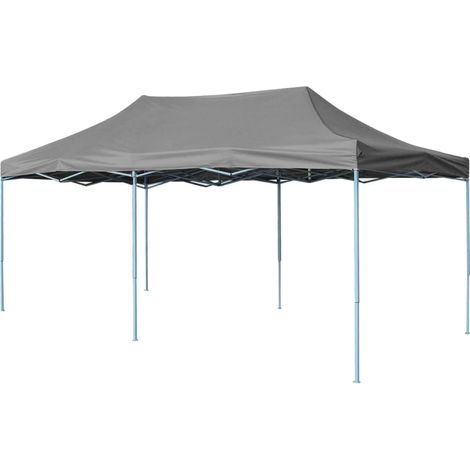 vidaXL Gazebos Anthracite with Blue Frame Oxford Fabric