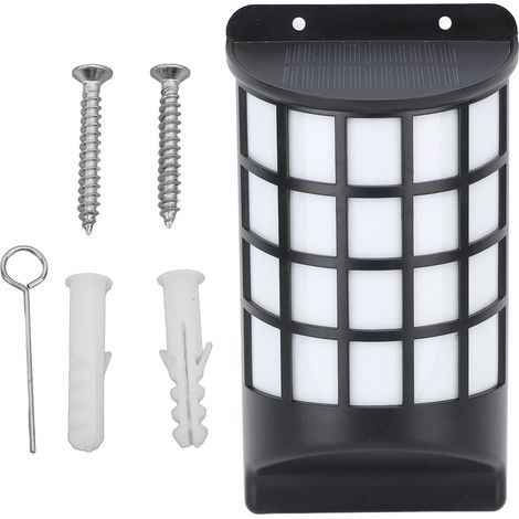 Applique murale à flamme solaire LED décorative, lanterne d'extérieur, étanche IP65, Rechargeable, lanterne de jardin pour cour et Patio (1/5)
