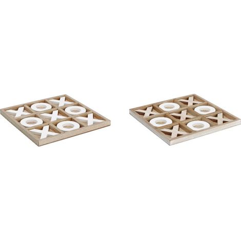 Decorazione Casa in Legno MDF Tris 24 x 24 cm 2 Colori (1/2)
