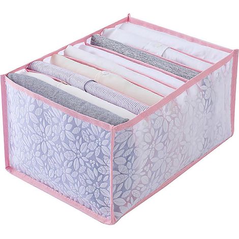 Organisateur de jeans, tiroir de rangement pour pantalons, armoire pliable en maille, grande capacité (1/5)