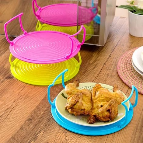 Juego de 3 bandejas plegables para microondas CSPARCV - Accesorios de cocina versátiles para microondas, refrigerador y horno microondas - Regalo para la familia (1/3)