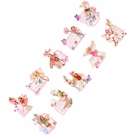 Vintage-Blumenfeen-Aufkleber (30 Blatt) für DIY-Scrapbooking-Journal – Transparente PET-Dekoration (1/5)