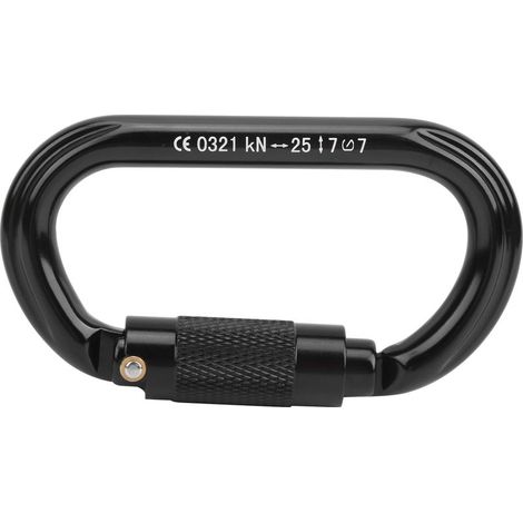Outdoor-Kletterkarabiner Typ O, automatische Verriegelung, verstärkte Sicherheit 25 kN (1/5)