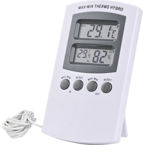 Thermomètre Hygromètre Intérieur Extérieur Mur/Table Chambre Dortoir (1/4)