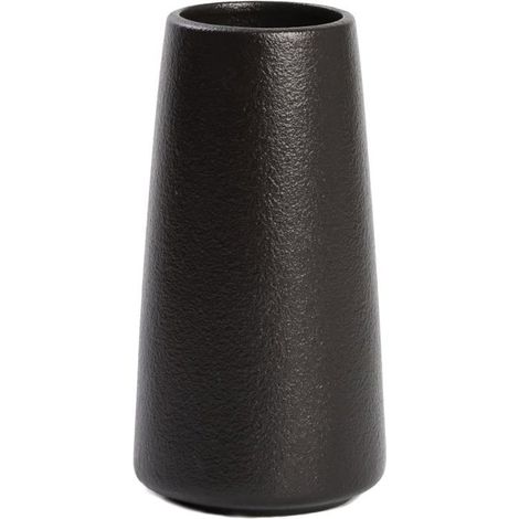 Ecleanfy - Vase en céramique minimaliste noir. Format petite, décoration pour cheminée, table, bureau et salon. (1/5)