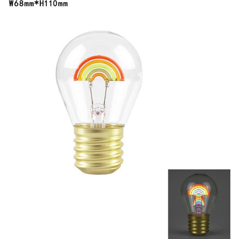 Lámpara decorativa con diseño LED elegante, carga USB, ideal para regalar, 0,2 W (arcoíris) (1/4)