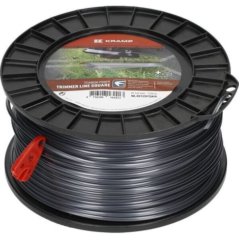 Filo decespugliatore diametro 3 mm 129m quadrato Titanium Power grigio UNIVERSALE NL30129TSKR