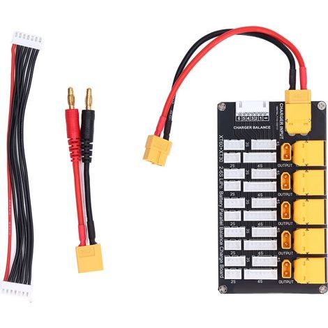 Paralleles XT30/XT60 Lipo-Akku-Ladeboard für 2-6S Lithium-Akkus mit IMAX B6 Ladegerät (1/5)